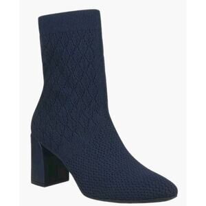 Impo~Woman Size 9.5M~Midniht Blue Vyra Stretch Knit Bootie with Memory Foam NWOB